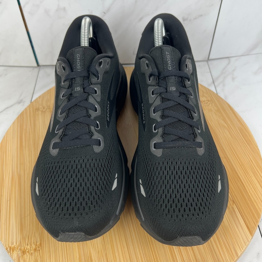 Brooks Ghost 15 Womens Size 10 B Triple Black Running Walk Gym Shoes 1203801B020 - Picture 4 of 12